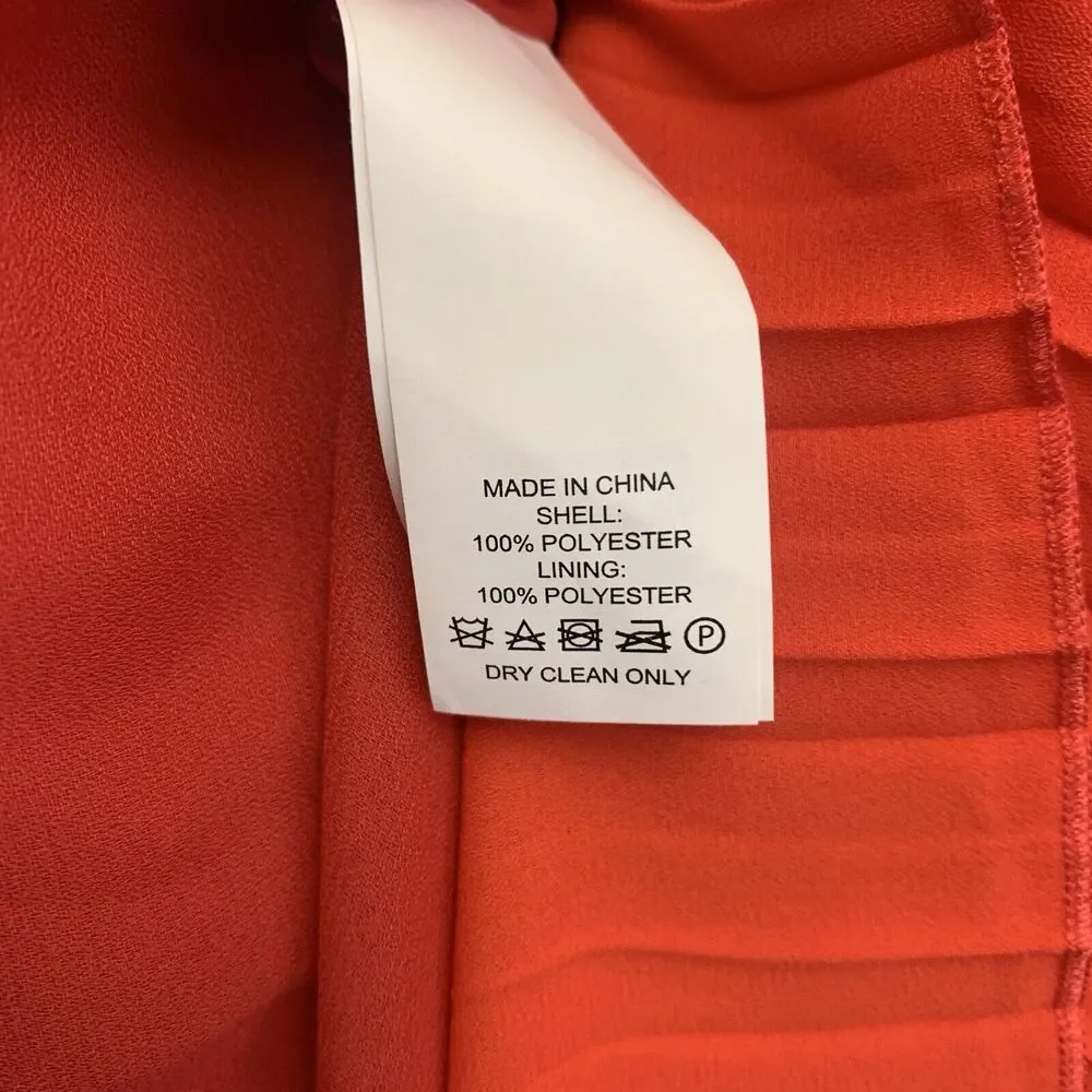 Kate Spade Pleated Cape Dress Persimmon Grove Size 0 NWT